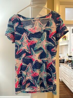 Lilly Pulitzer Dori Short Skeeve T Starstruck NWT Size M